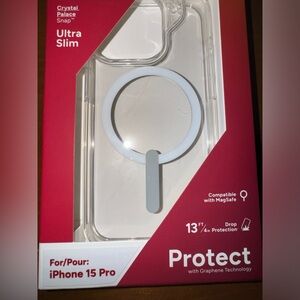 ZAGG IPhone 15 Pro (clear) Crystal Palace Snap Case|lifetime warranty
